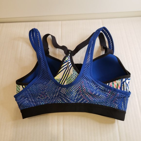 Victorias Secret VSX Wireless Racerback Zip Front 2 Layer Sports Bra Size 32 D - Picture 5 of 7